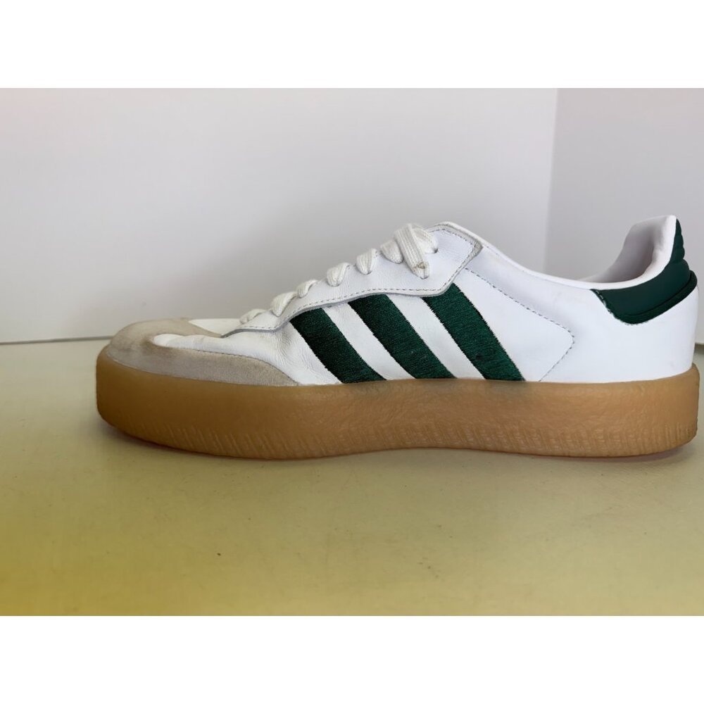 Adidas Sambae Womens Size 9.5 Cloud White Collegiate Green Gum ID0440 - Picture 6 of 9